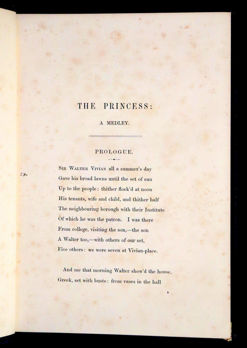 1860 Rare First illustrated Edition by Maclise - The Princess by Alfred Lord Tennyson.