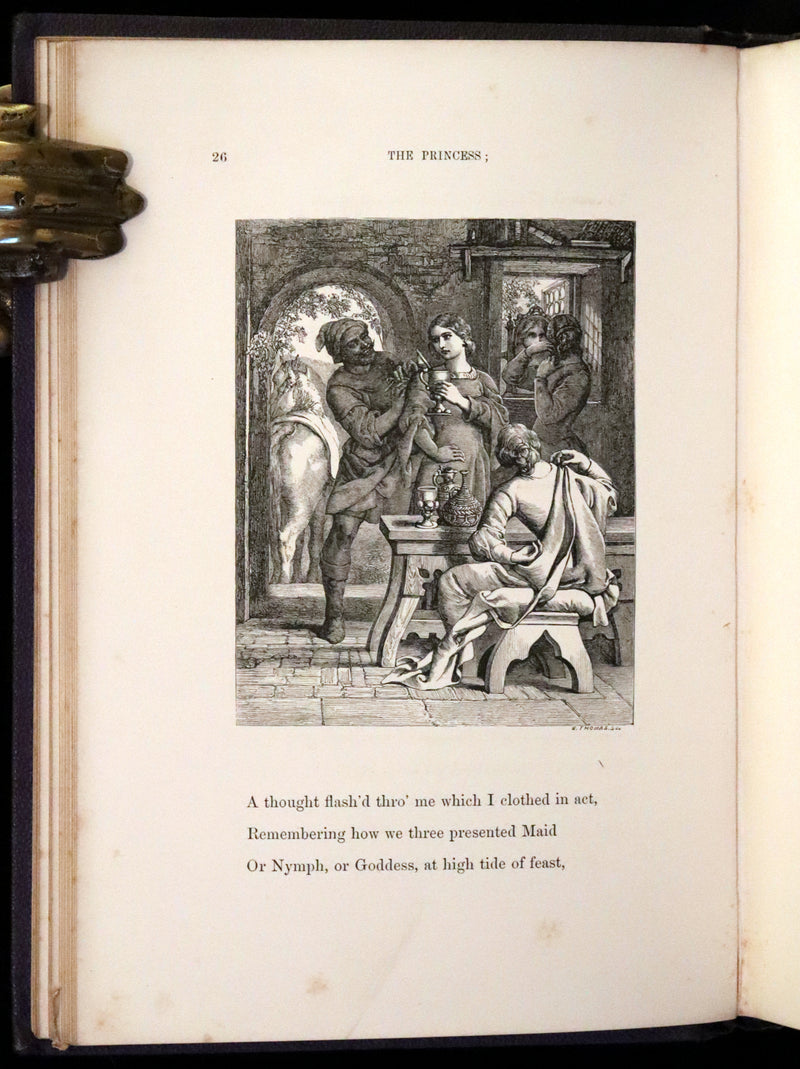 1860 Rare First illustrated Edition by Maclise - The Princess by Alfred Lord Tennyson.