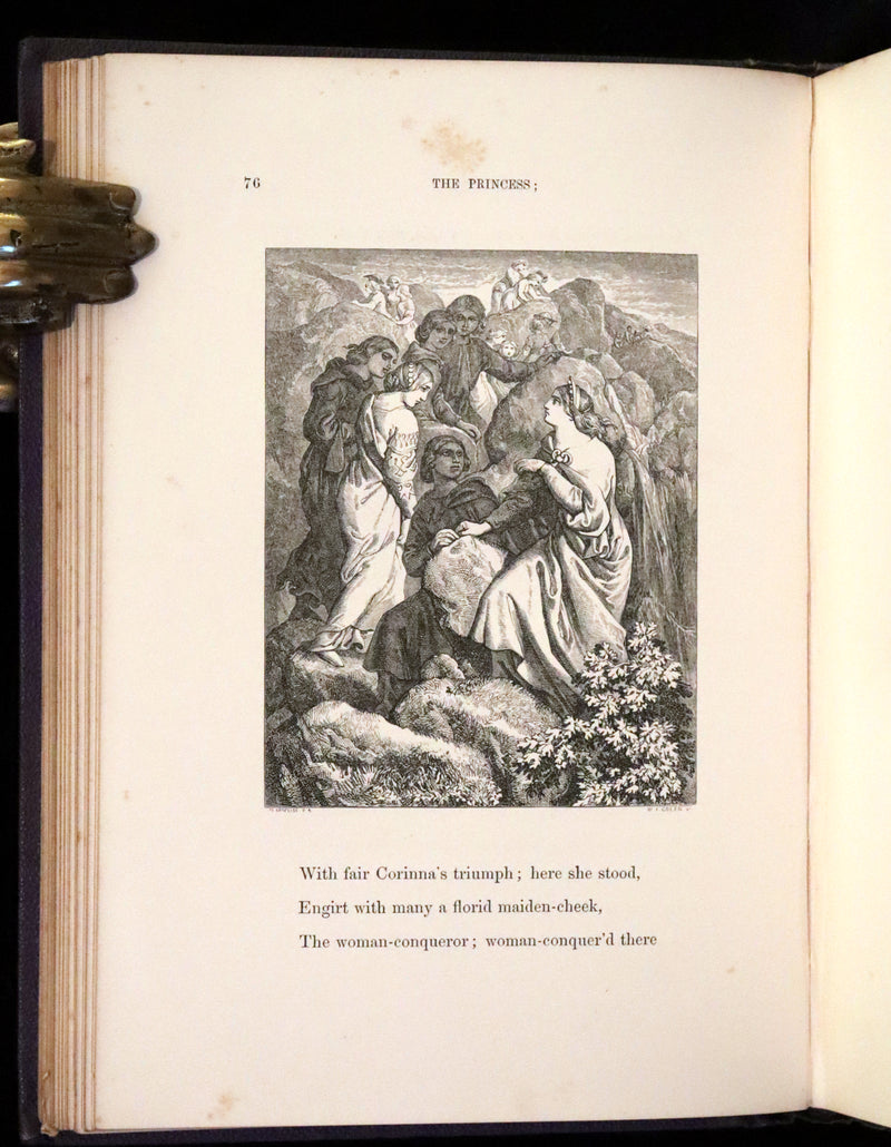 1860 Rare First illustrated Edition by Maclise - The Princess by Alfred Lord Tennyson.