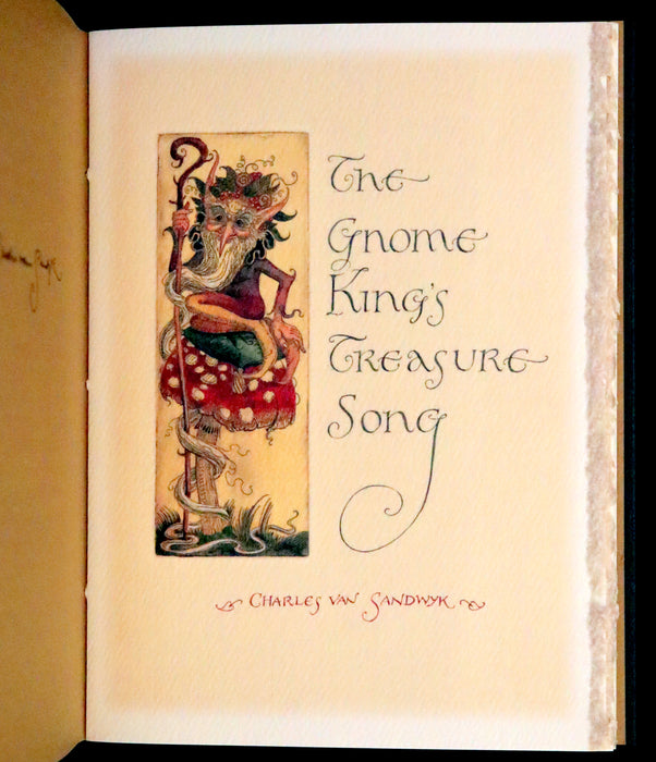 2000 Scarce Signed First Edition - The Gnome King’s Treasure Song by Charles van Sandwyk.