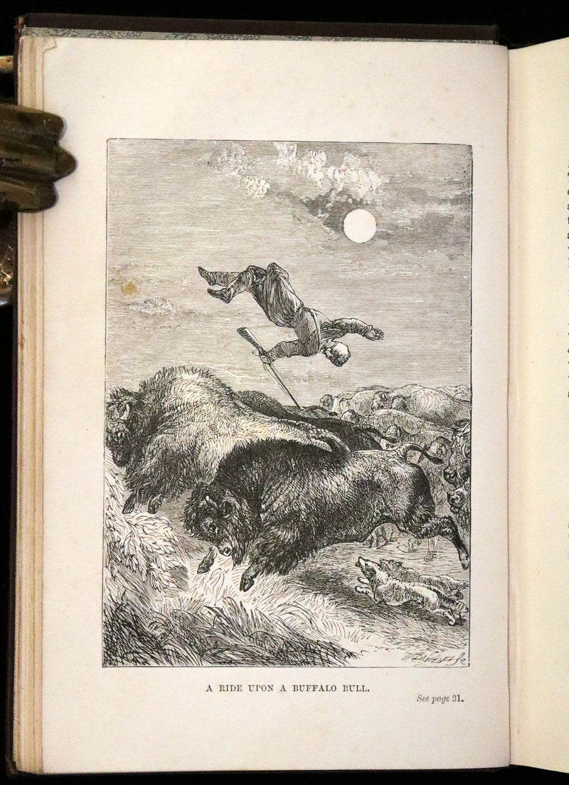 1880 Rare Book - The Scalp Hunters, adventure novel set in Northern Mexico by Captain Mayne Reid.