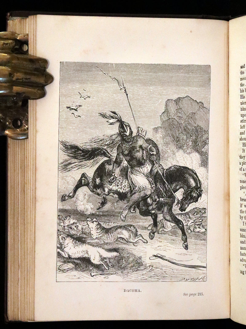 1880 Rare Book - The Scalp Hunters, adventure novel set in Northern Mexico by Captain Mayne Reid.