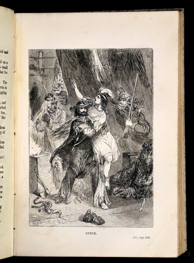 1880 Rare Book - The Scalp Hunters, adventure novel set in Northern Mexico by Captain Mayne Reid.