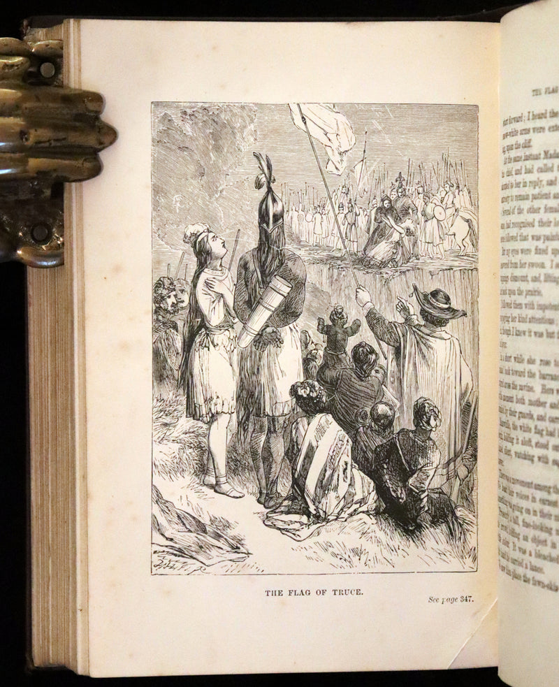 1880 Rare Book - The Scalp Hunters, adventure novel set in Northern Mexico by Captain Mayne Reid.