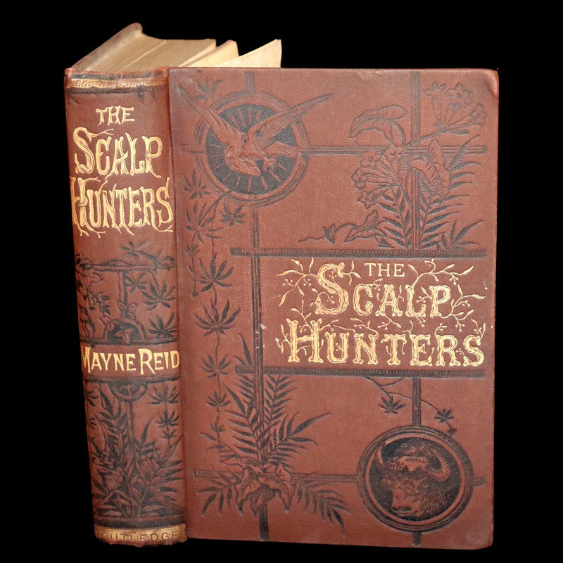 1880 Rare Book - The Scalp Hunters, adventure novel set in Northern Mexico by Captain Mayne Reid.
