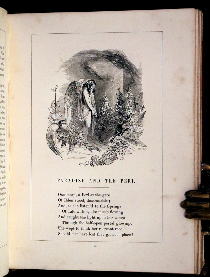 1868 Rare Book - Lalla Rookh an Oriental Romance by Thomas Moore illustrated.