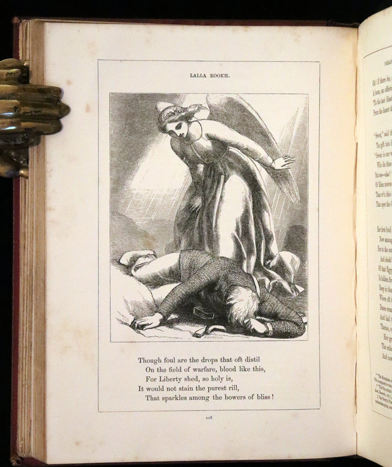 1868 Rare Book - Lalla Rookh an Oriental Romance by Thomas Moore illustrated.