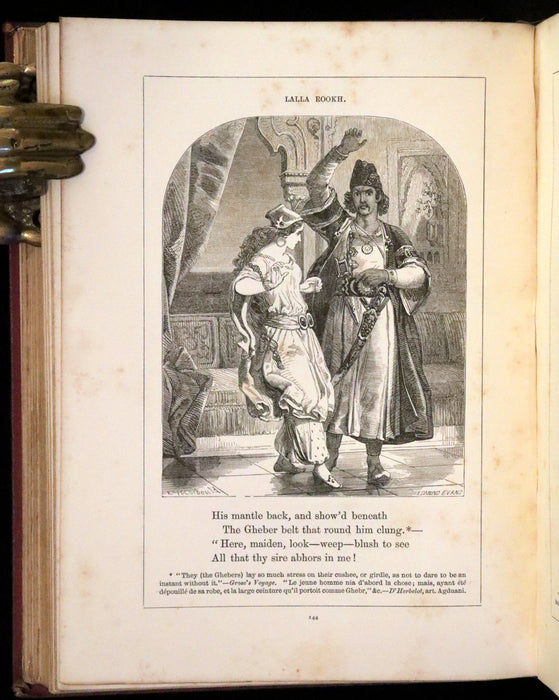 1868 Rare Book - Lalla Rookh an Oriental Romance by Thomas Moore illustrated.