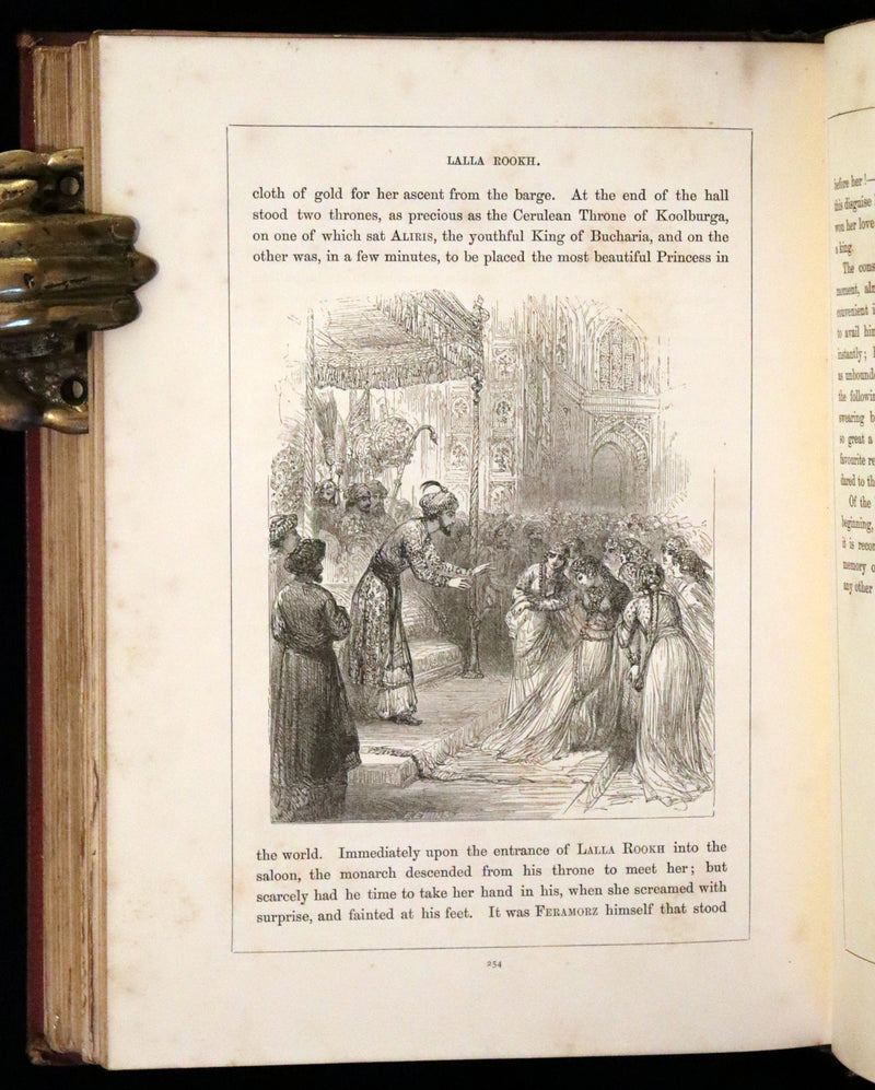 1868 Rare Book - Lalla Rookh an Oriental Romance by Thomas Moore illustrated.