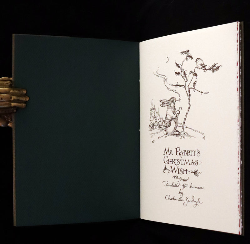 2004 Scarce First Edition - Mr. Rabbit's Christmas Wish Translated for Humans by Charles van Sandwyk.