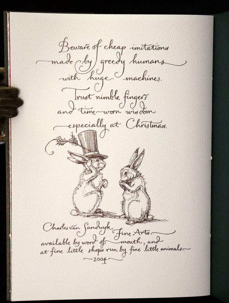 2004 Scarce First Edition - Mr. Rabbit's Christmas Wish Translated for Humans by Charles van Sandwyk.