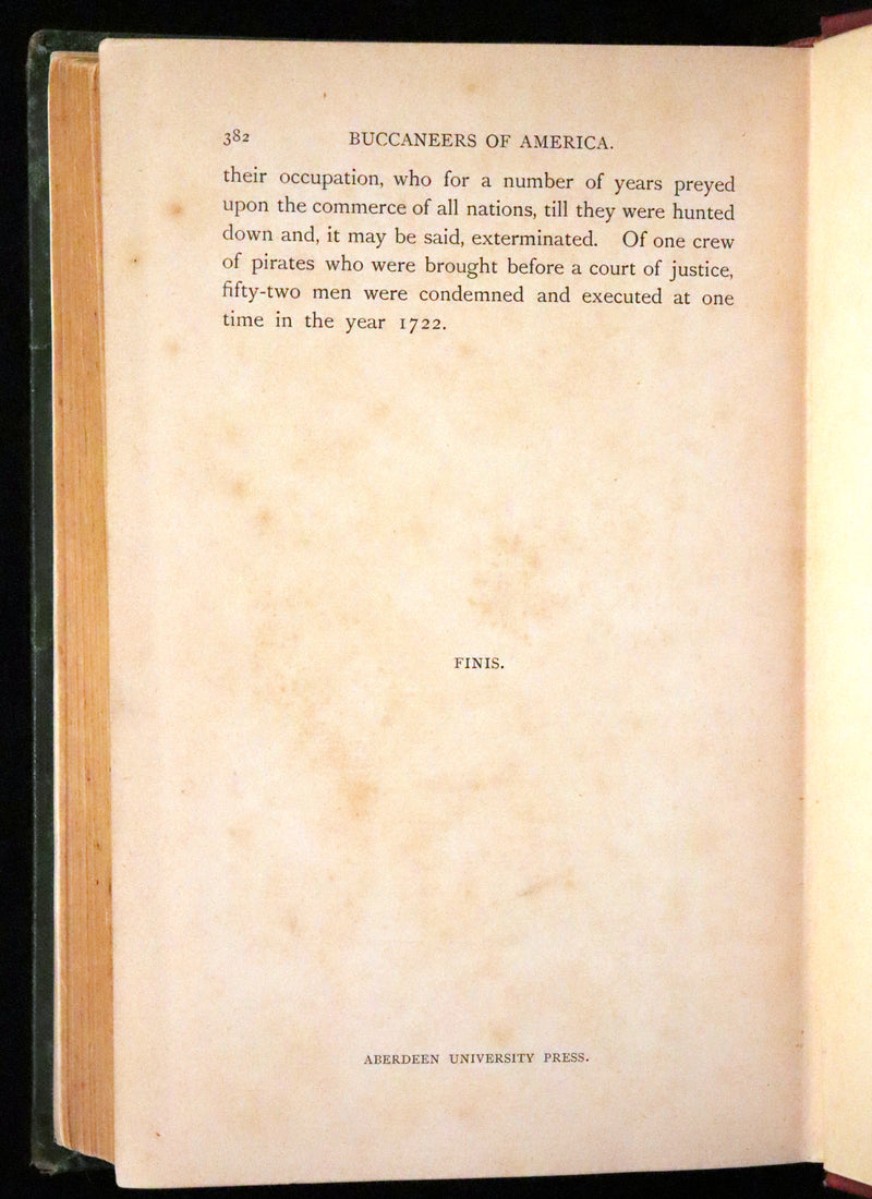1891 Rare Book - Pirates, The History Of The Buccaneers Of America by James Burney, F.R.S.