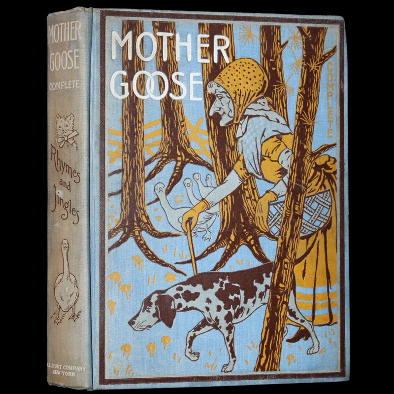 1910 Rare Edition -  Mother Goose Complete Rhymes and Jingles Illustrated Fairy Tales.