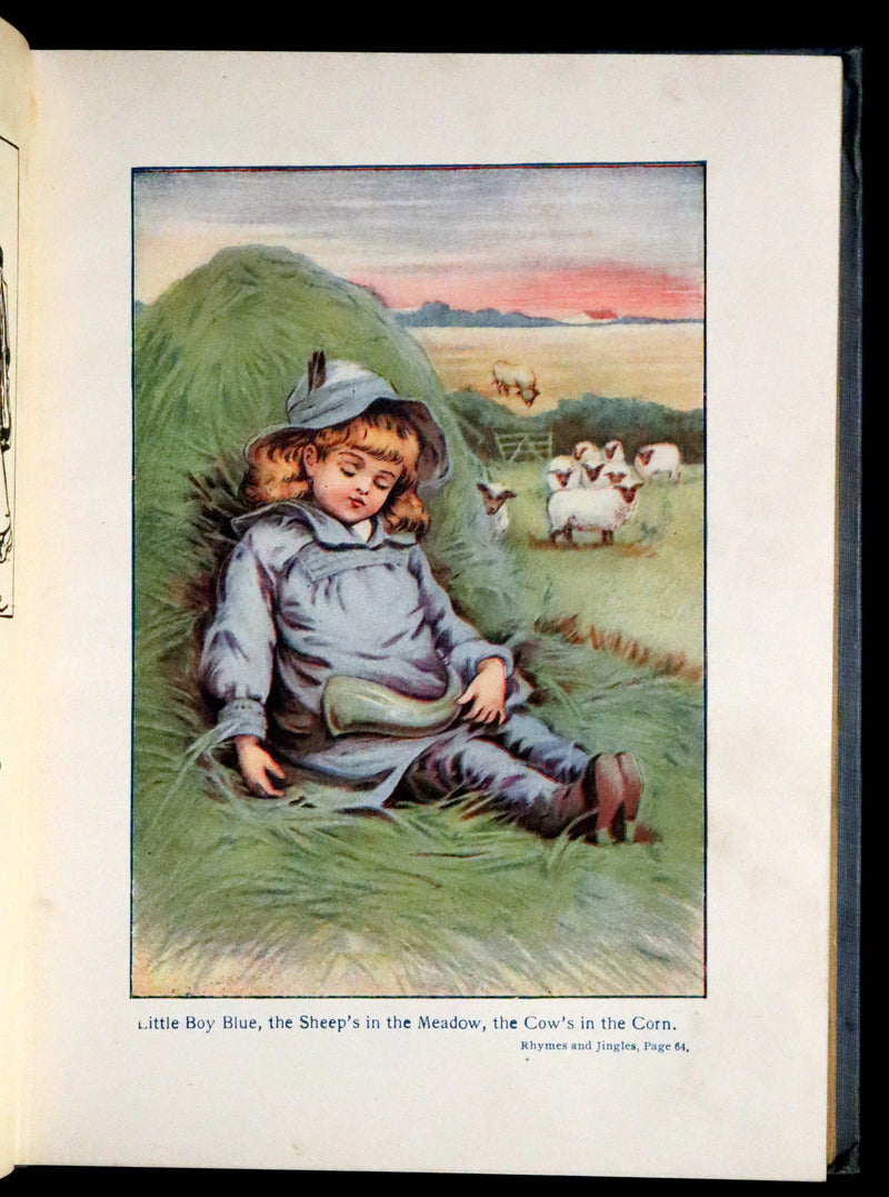 1910 Rare Edition -  Mother Goose Complete Rhymes and Jingles Illustrated Fairy Tales.