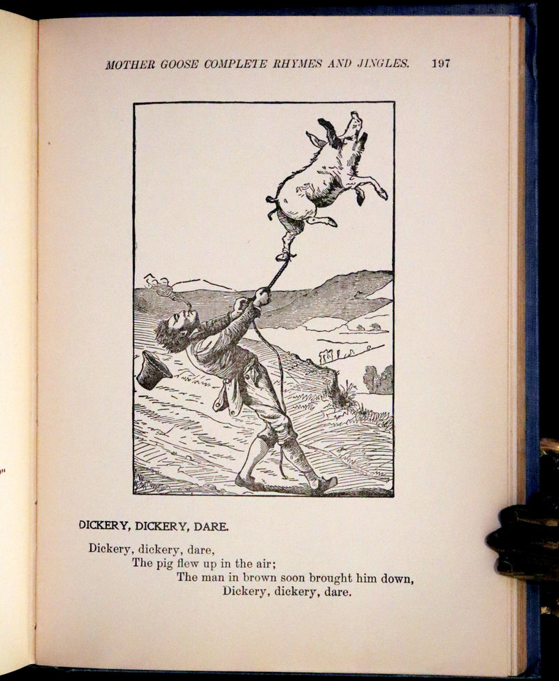 1910 Rare Edition -  Mother Goose Complete Rhymes and Jingles Illustrated Fairy Tales.