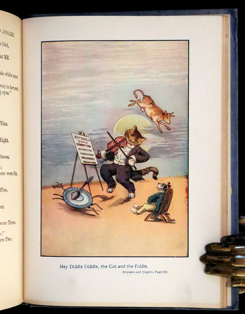 1910 Rare Edition -  Mother Goose Complete Rhymes and Jingles Illustrated Fairy Tales.