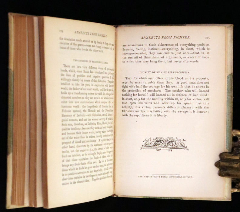 1889 Rare Book in an Art Nouveau binding - Confessions of an English Opium-Eater by De Quincey.