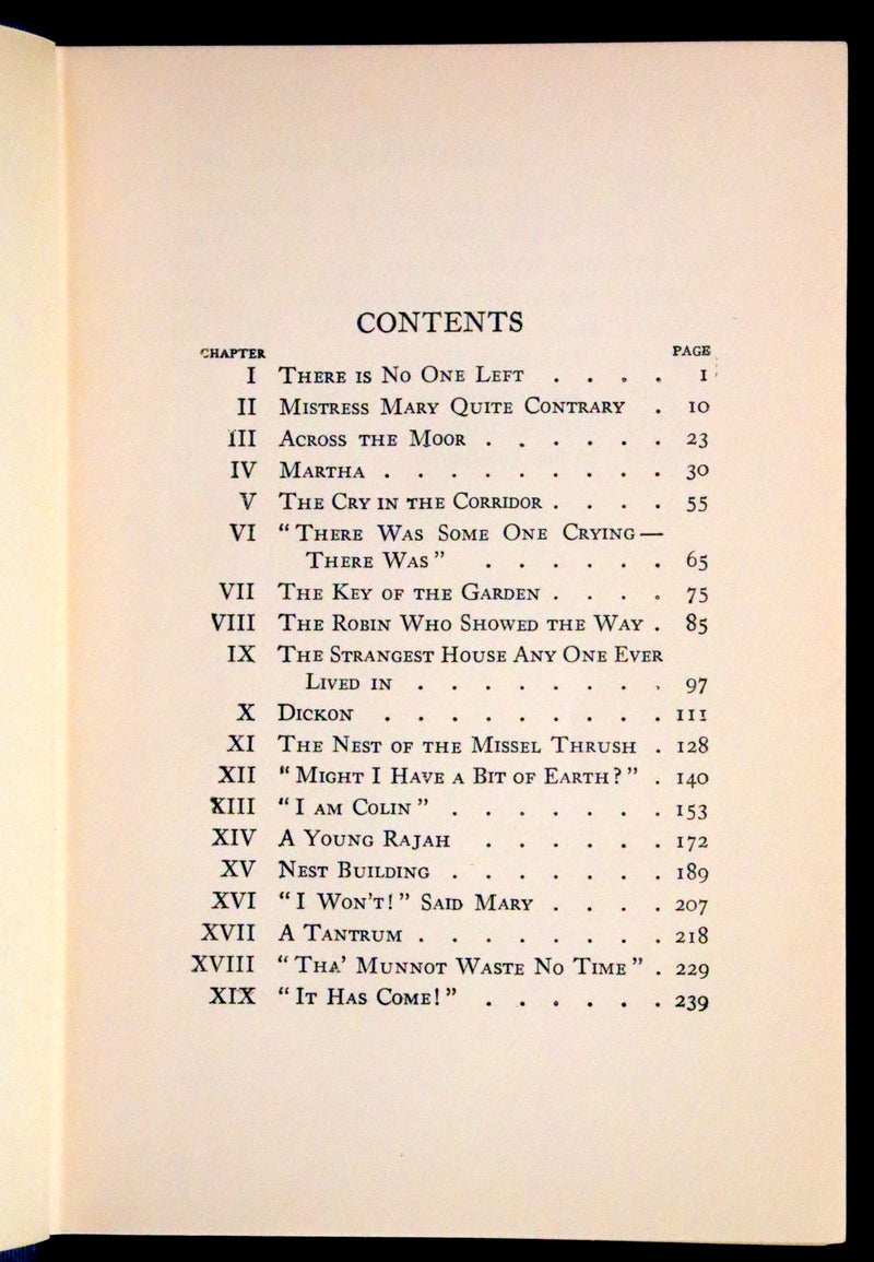1911 Rare First Edition Book - The Secret Garden by Frances Hodgson Burnett.