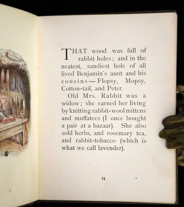 1904 First US Edition - The Tale of Benjamin Bunny by Beatrix Potter.