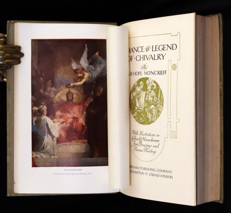 1912 Rare Book - Romance and Legend of Chivalry by A. R. Hope Moncrieff. Illustrated.