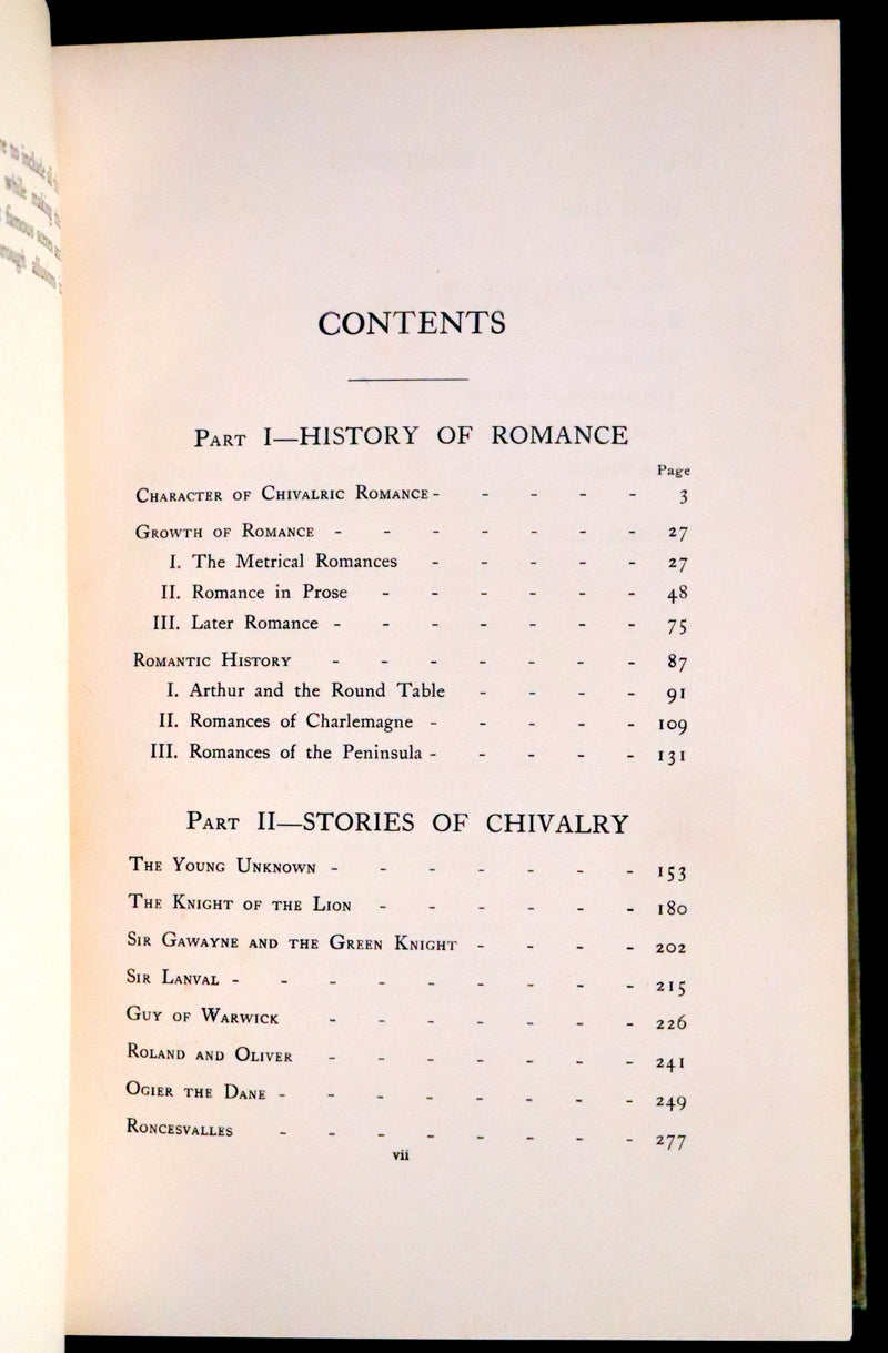 1912 Rare Book - Romance and Legend of Chivalry by A. R. Hope Moncrieff. Illustrated.