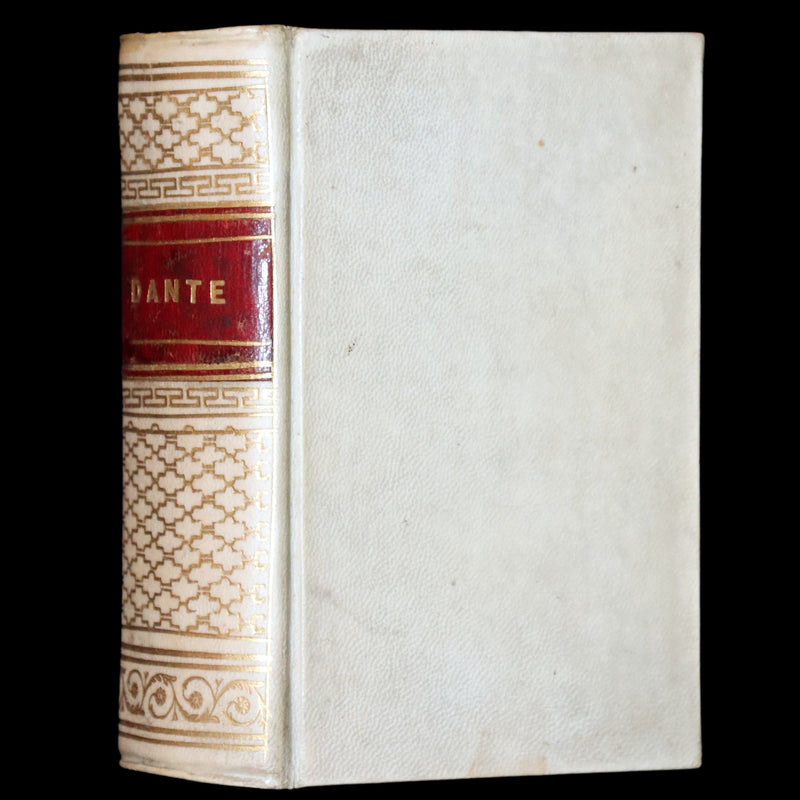 1869 Rare Italian Vellum Book - La Divina Commedia di Dante Alighieri, The Divine Comedy.