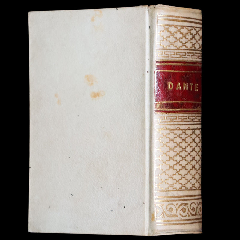 1869 Rare Italian Vellum Book - La Divina Commedia di Dante Alighieri, The Divine Comedy.