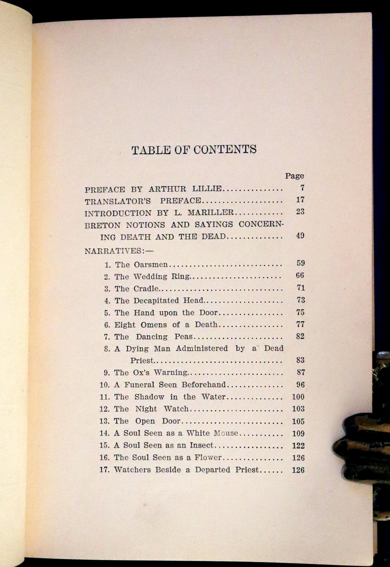1900 Scarce First US Edition - Dealings With The Dead, Narratives From La Légende de la Mort en Basse Bretagne.