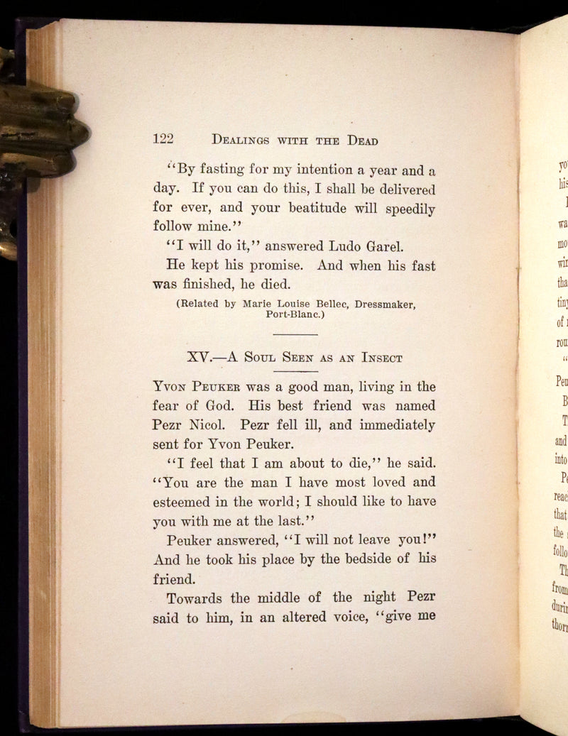1900 Scarce First US Edition - Dealings With The Dead, Narratives From La Légende de la Mort en Basse Bretagne.