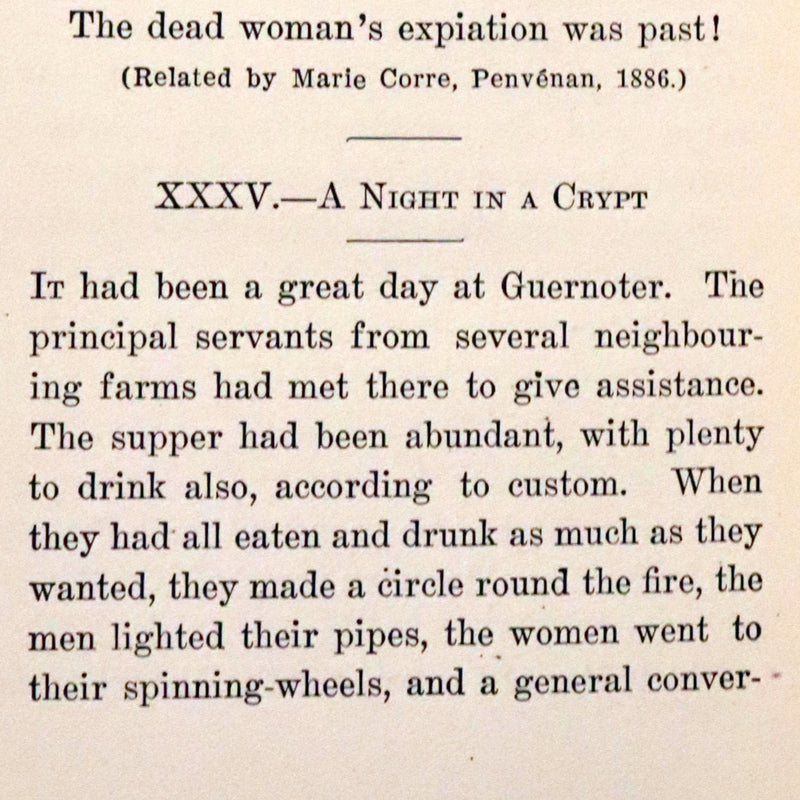 1900 Scarce First US Edition - Dealings With The Dead, Narratives From La Légende de la Mort en Basse Bretagne.