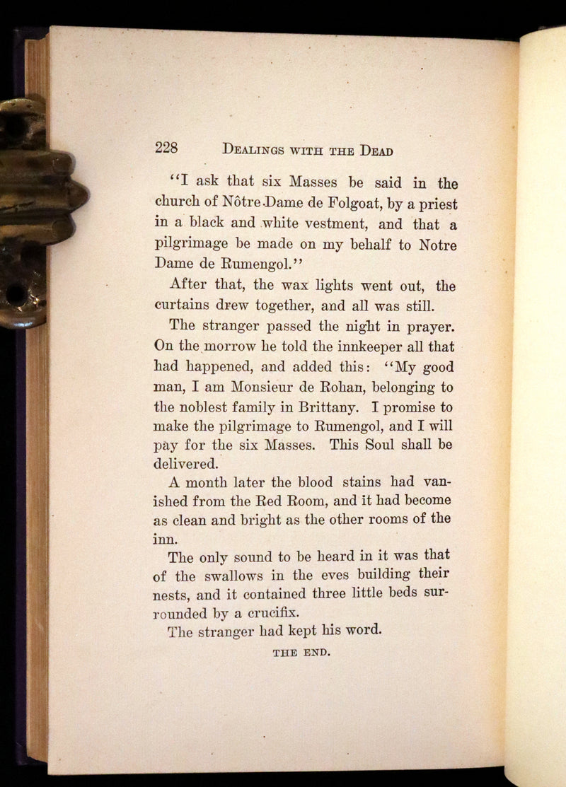 1900 Scarce First US Edition - Dealings With The Dead, Narratives From La Légende de la Mort en Basse Bretagne.