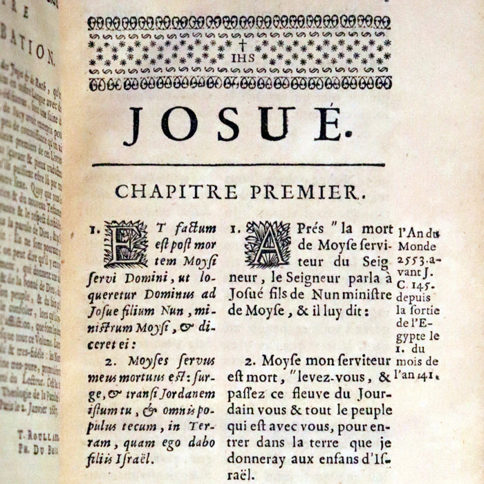 1687 Rare Latin French Bible - Joshua, Book of Judges, Book of Ruth - Josue, Les Juges et Ruth.