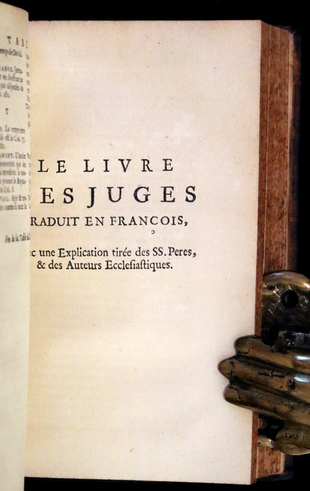 1687 Rare Latin French Bible - Joshua, Book of Judges, Book of Ruth - Josue, Les Juges et Ruth.