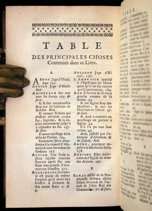 1687 Rare Latin French Bible - Joshua, Book of Judges, Book of Ruth - Josue, Les Juges et Ruth.