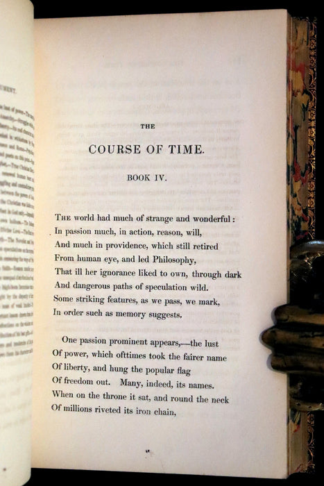 1833 Rare Book ~  The Course of Time: A Poem, in Ten Books by the Scottish poet Robert Pollok.