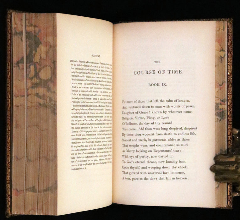 1833 Rare Book ~  The Course of Time: A Poem, in Ten Books by the Scottish poet Robert Pollok.