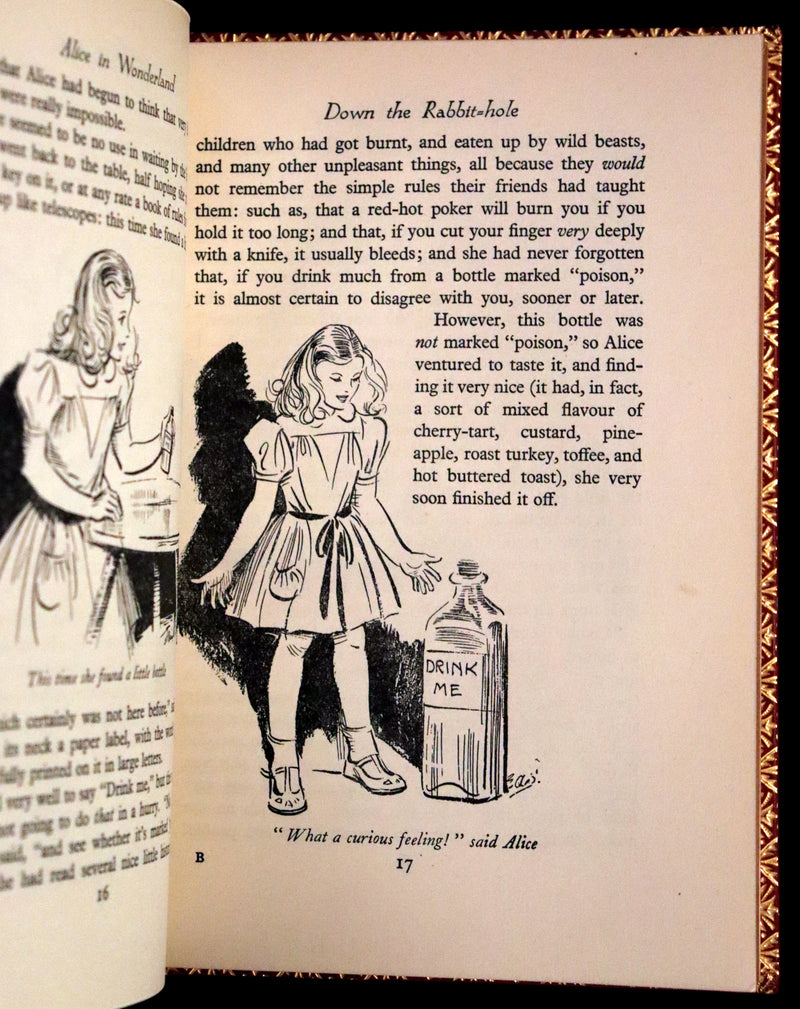 1947 Scarce 1stED in Bayntun Binding - Alice in Wonderland, First Edition Illustrated by Eileen Soper.