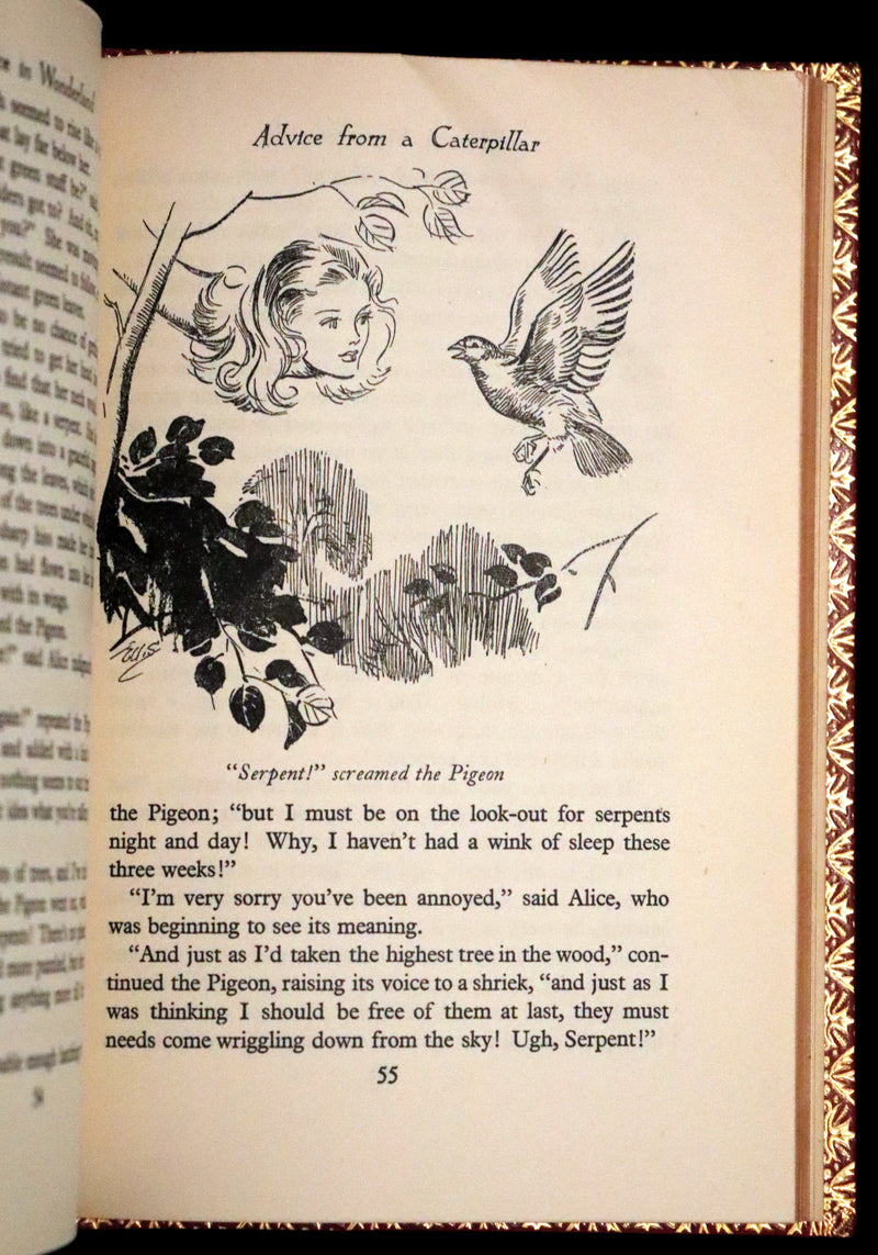1947 Scarce 1stED in Bayntun Binding - Alice in Wonderland, First Edition Illustrated by Eileen Soper.