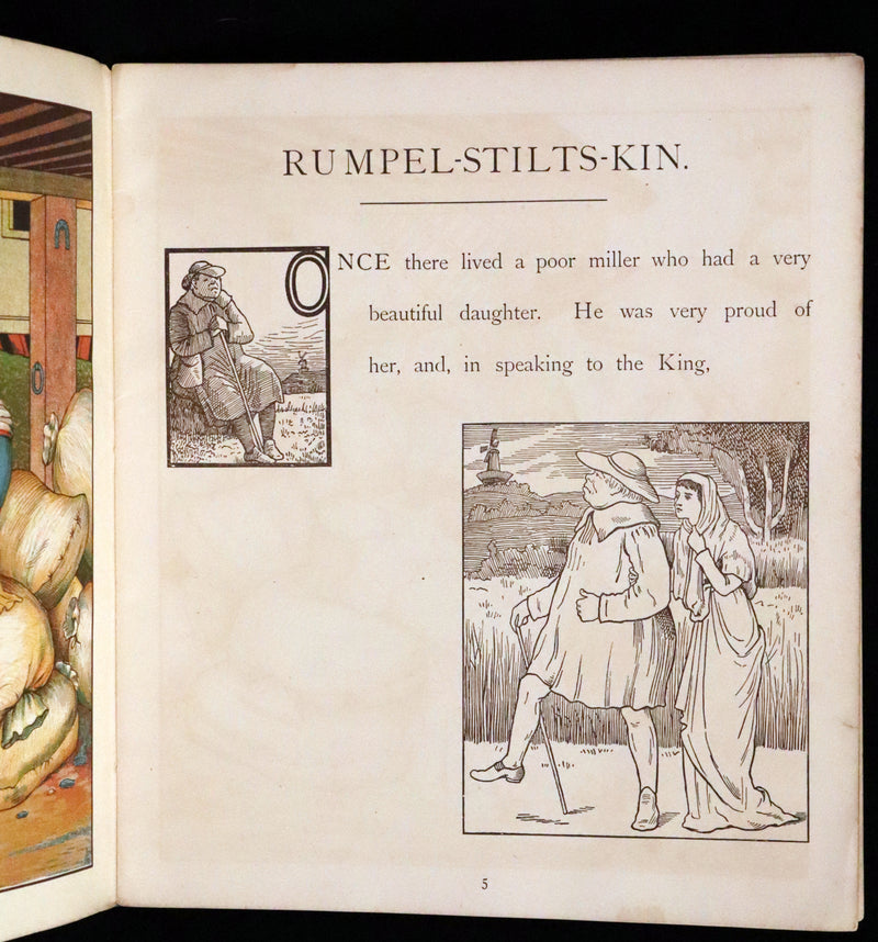 1882 Scarce First Illustrated Edition by George R. Halkett - Rumpelstiltskin by The Brothers Grimm.