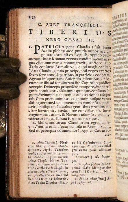 1646 Rare Latin  Book - Lives of the Twelve Caesars by Suetonius - Cum Notationibus Diversorum.