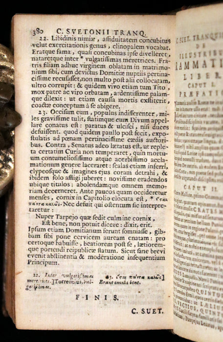 1646 Rare Latin  Book - Lives of the Twelve Caesars by Suetonius - Cum Notationibus Diversorum.