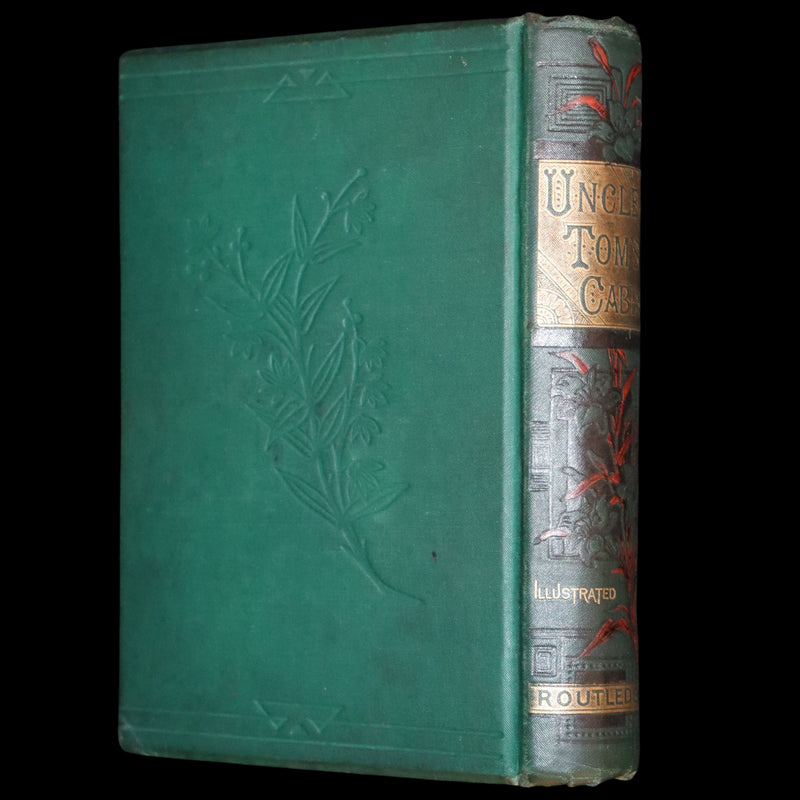 1880 Scarce Edition - Uncle Tom's Cabin by Harriet Beecher Stowe. Color illustrated.