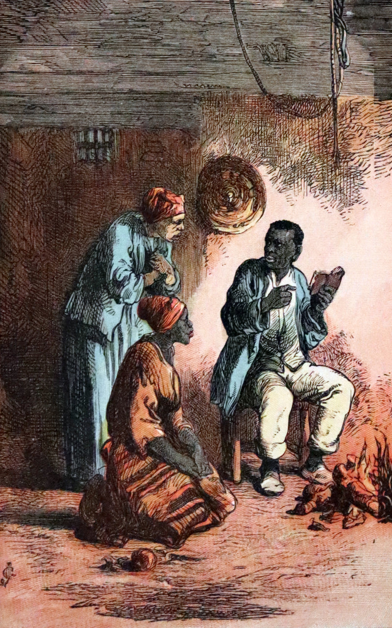 1880 Scarce Edition - Uncle Tom's Cabin by Harriet Beecher Stowe. Color illustrated.