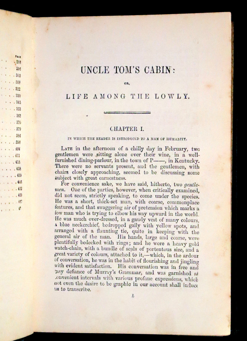 1880 Scarce Edition - Uncle Tom's Cabin by Harriet Beecher Stowe. Color illustrated.