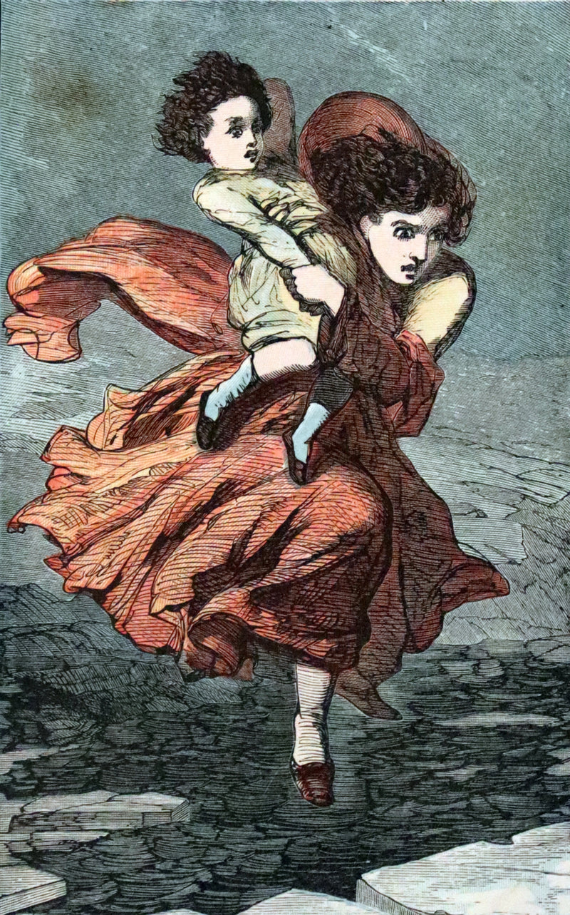 1880 Scarce Edition - Uncle Tom's Cabin by Harriet Beecher Stowe. Color illustrated.