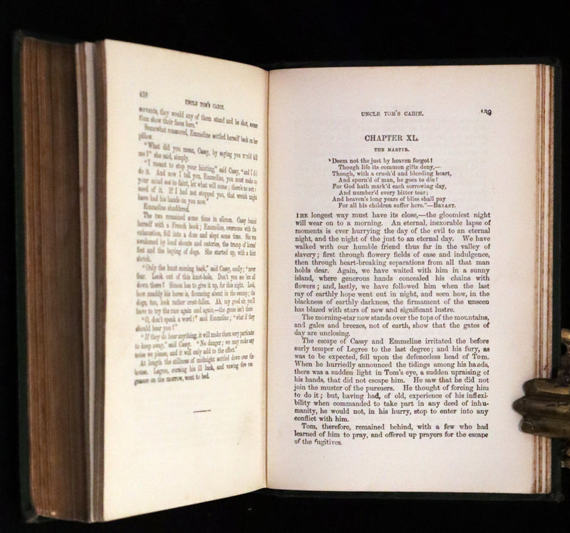 1880 Scarce Edition - Uncle Tom's Cabin by Harriet Beecher Stowe. Color illustrated.