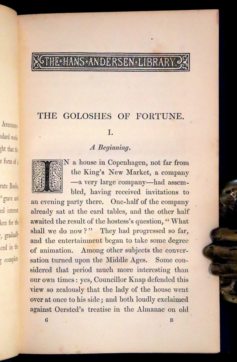 1867 Rare Victorian Edition - Andersen's Goloshes of Fortune and Snow Queen. Illustrated.
