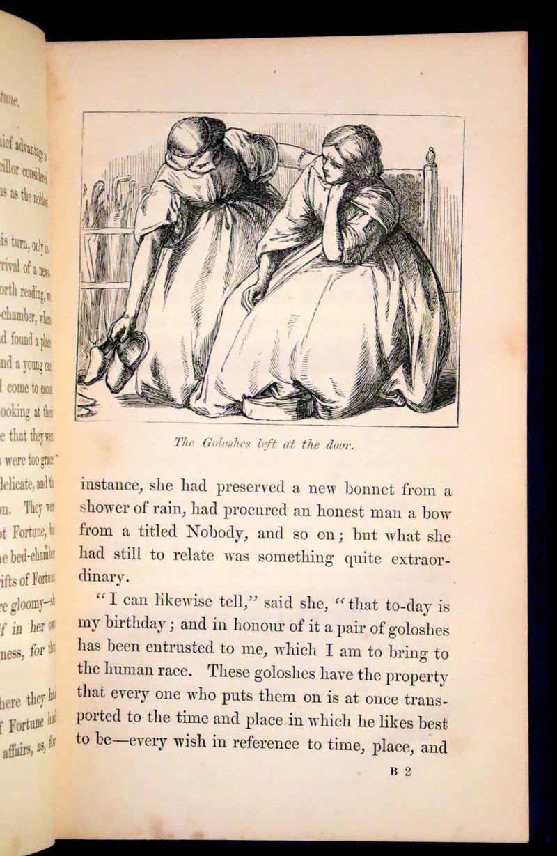1867 Rare Victorian Edition - Andersen's Goloshes of Fortune and Snow Queen. Illustrated.