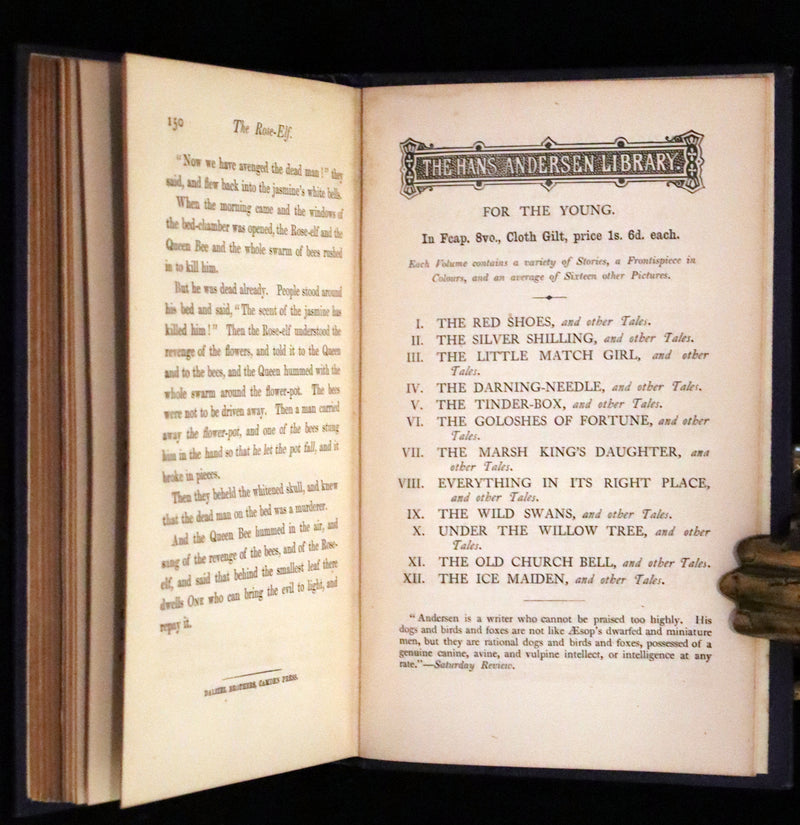 1867 Rare Victorian Edition - Andersen's Goloshes of Fortune and Snow Queen. Illustrated.