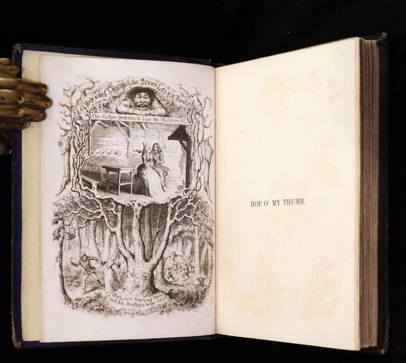 1865 Rare First Edition - George Cruikshank's Fairy Library. Hop O' My Thumb, Jack and The Bean Stalk, Cinderella, Puss in Boots.